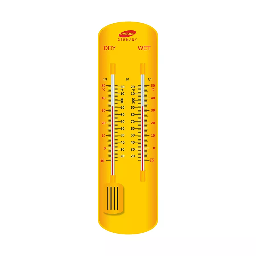 Omsons Hygrometer Wet and Dry Bulb